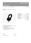 Sennheiser HDA-280 Product Sheet
